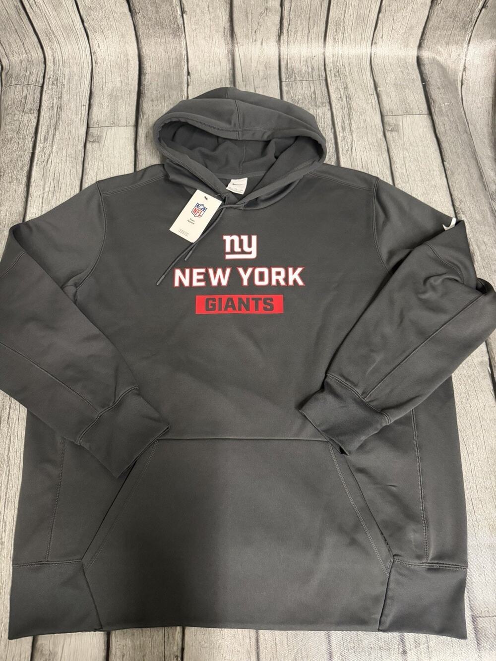 NWT Men’s Nike New York Giants Toss Sweep Hoodie Grey XXL 2XL